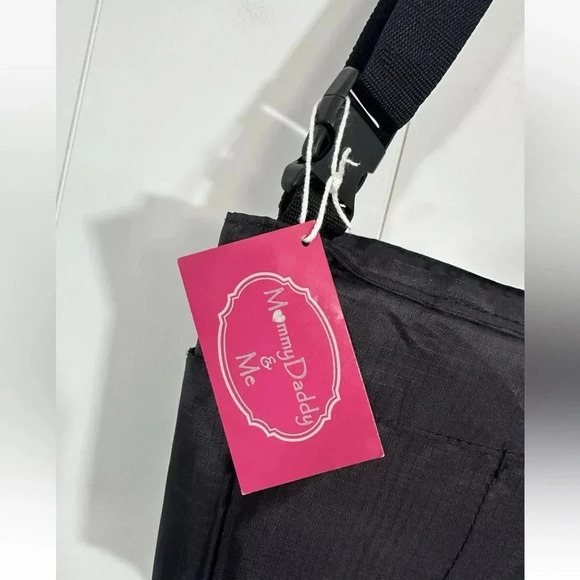 New Mommie Daddy & Me Small Diaper Tote Bag Purse 12 Pockets Dividers 11x7x5.5” - Picture 3 of 6